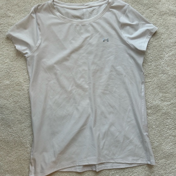 White and pink under armour tee shirt size large - Picture 4 of 5